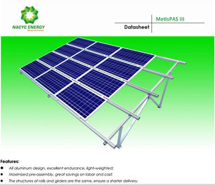 Customized Solar Power Ground Mounting Systems Aluminum Solar Panel Mounted System